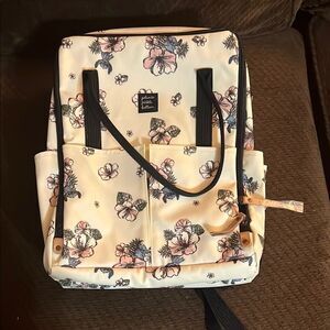 Petunia Pickle Bottom Disney Baby Stitch Floral Boxy Diaper Bag Backpack NWOT